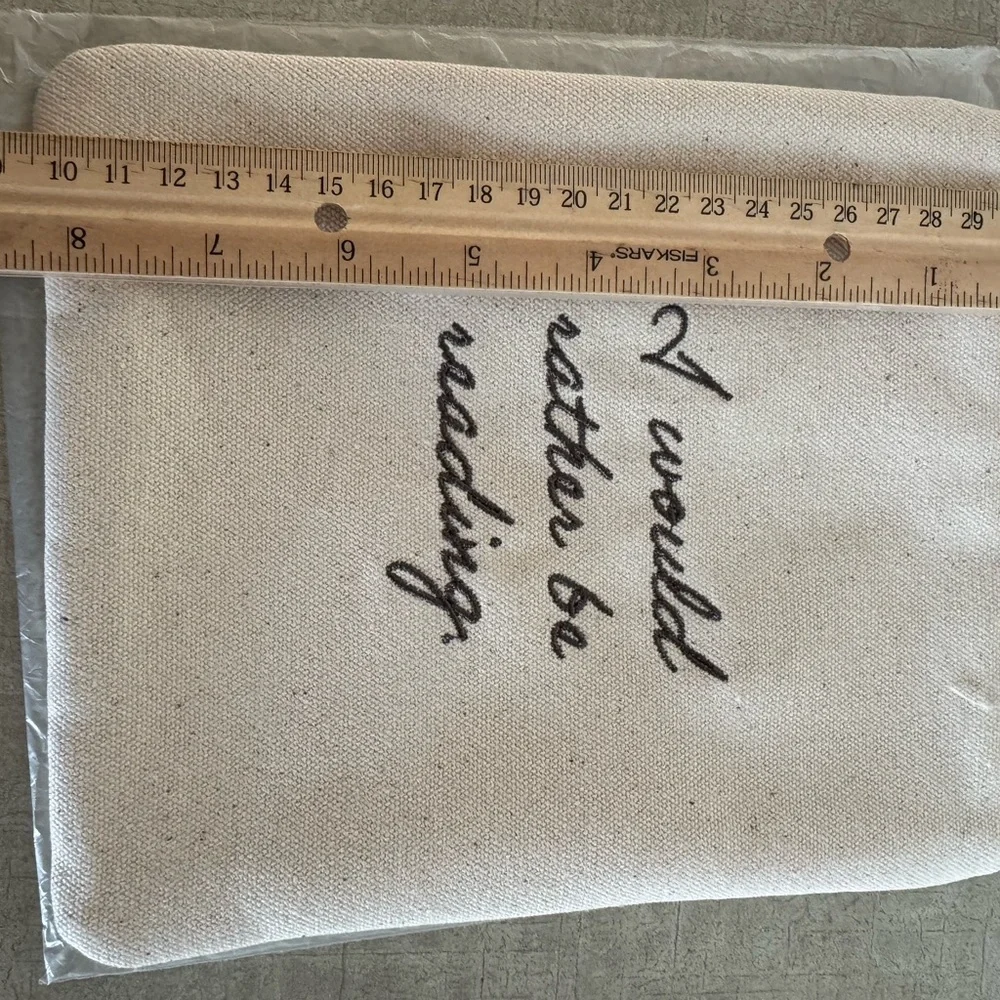 Canvas Book Sleeve with Quote